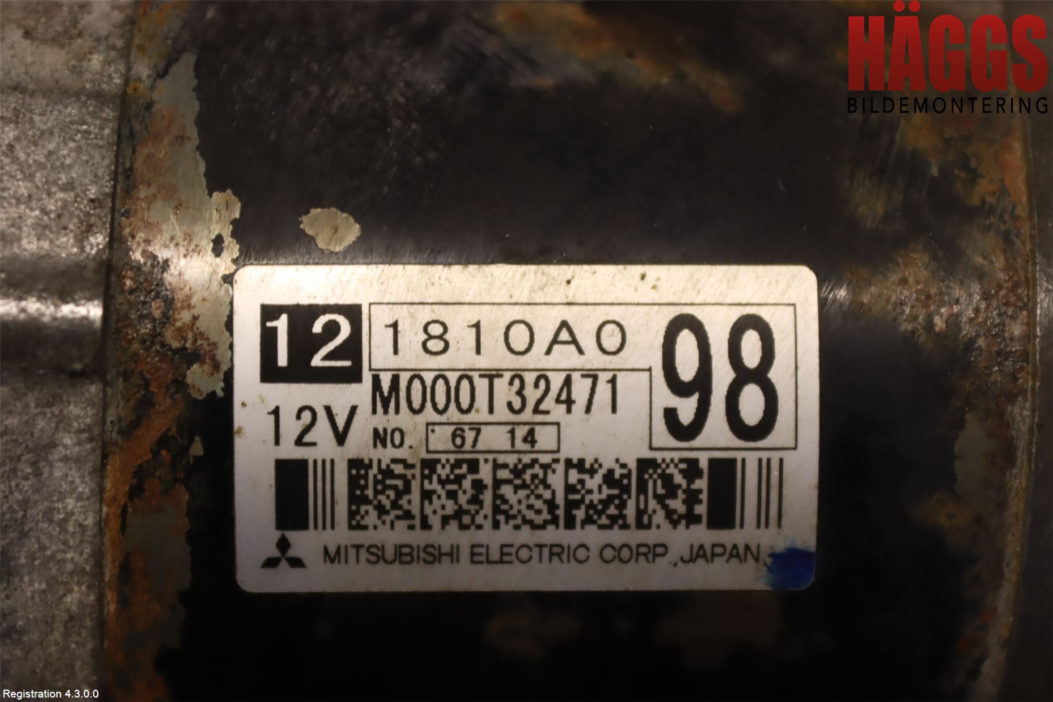 Mitsubishi OUTLANDER 01-07 Startmotor