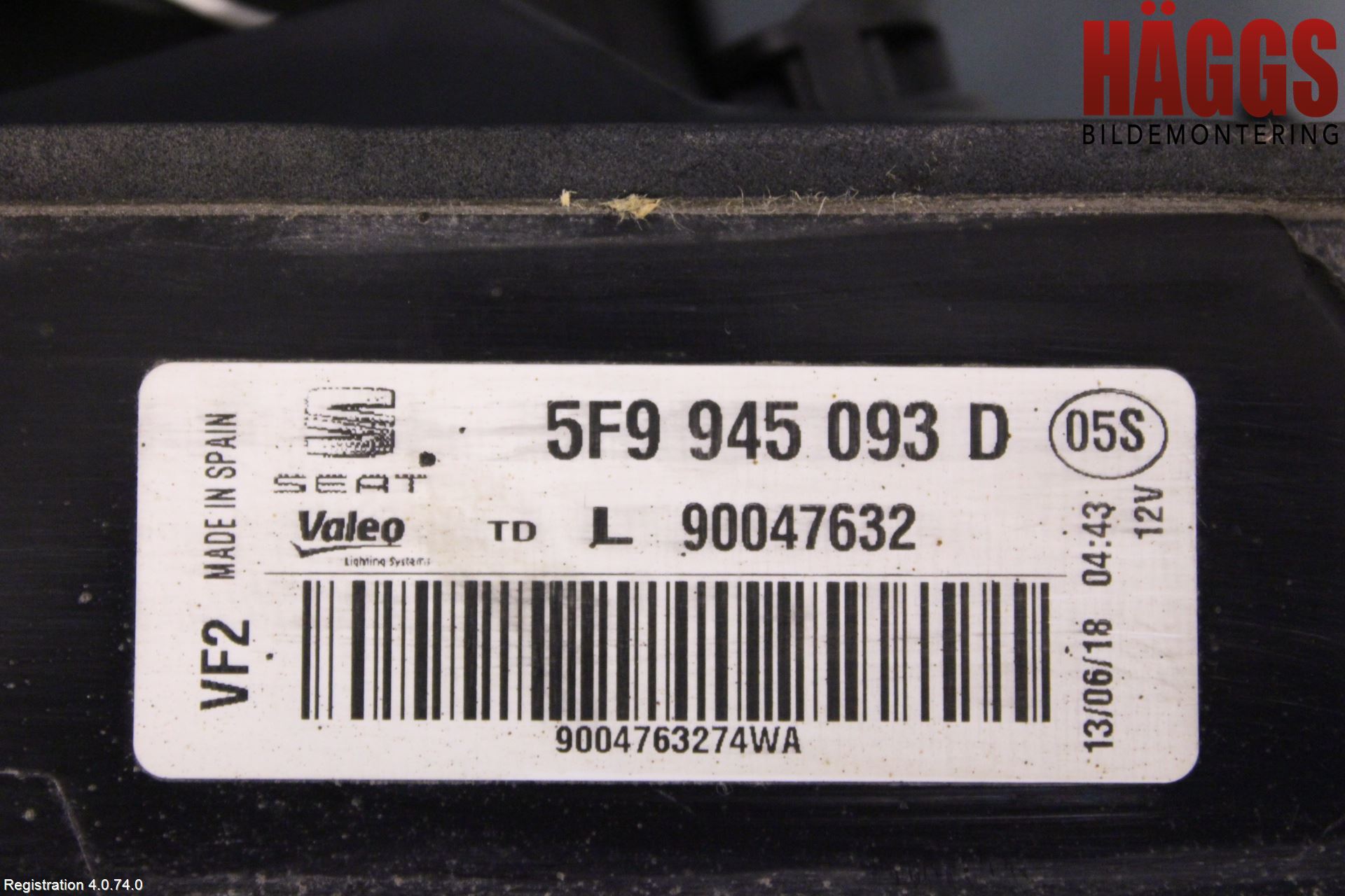 Seat LEON 13-20 Bakljus Lucka Vä