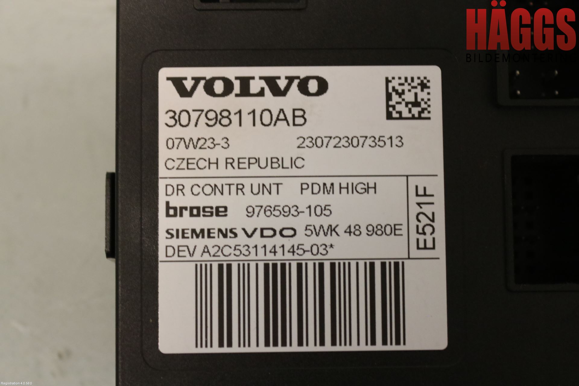 Volvo V50 08-12 Fönsterhissmotor