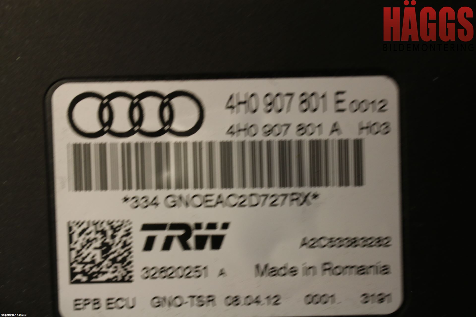 Audi A6/S6 4G 11-18 Styrenhet Parkbroms Epb