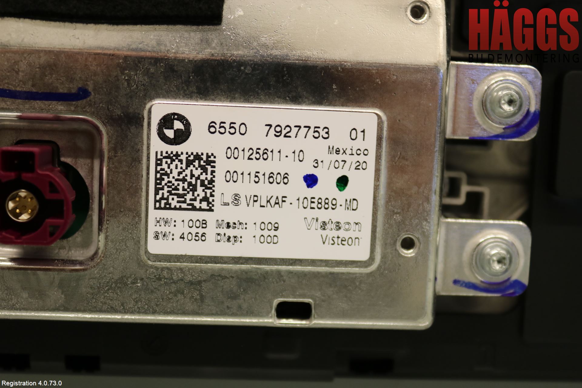 BMW 3 G20/G21/G80/G81 19- Bildskärm