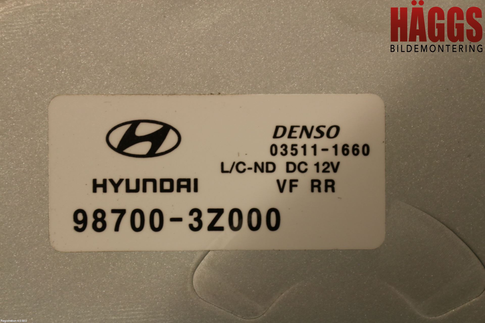 Hyundai i40 16-18 Torkarmotor Baklucka