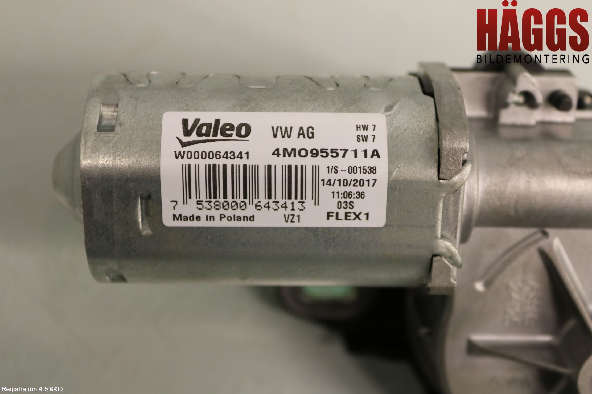 Audi A4/S4 B9 16-19 Torkarmotor Baklucka