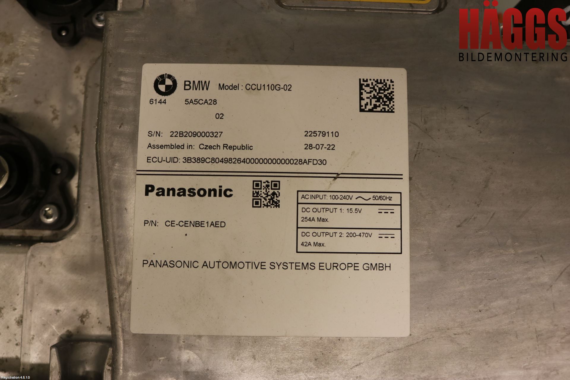 BMW 4/i4 G26 GRAN COUPÉ 21- Batteriladdare Högspänning