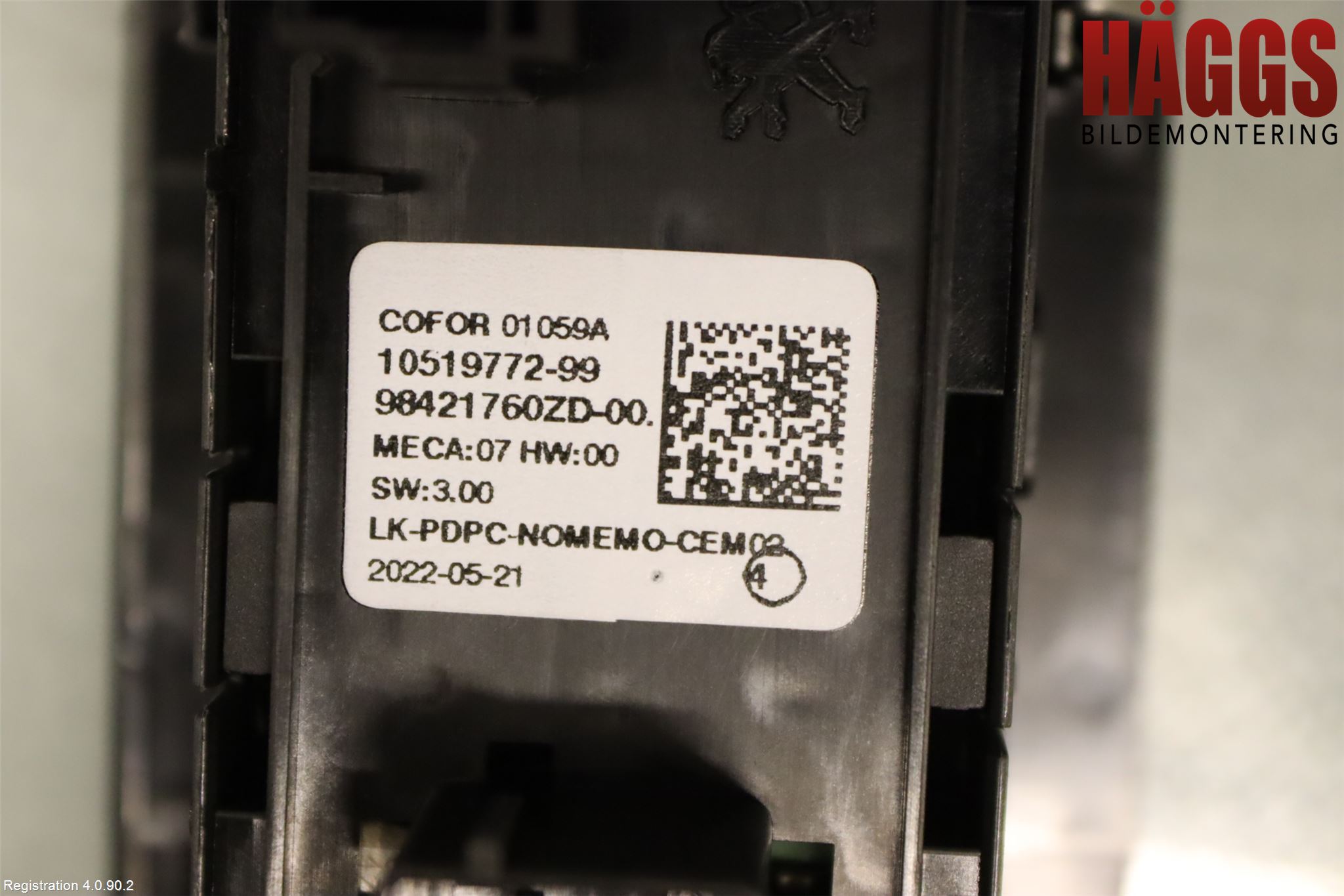 Peugeot 208/E-208 20- Strömställare Elhiss