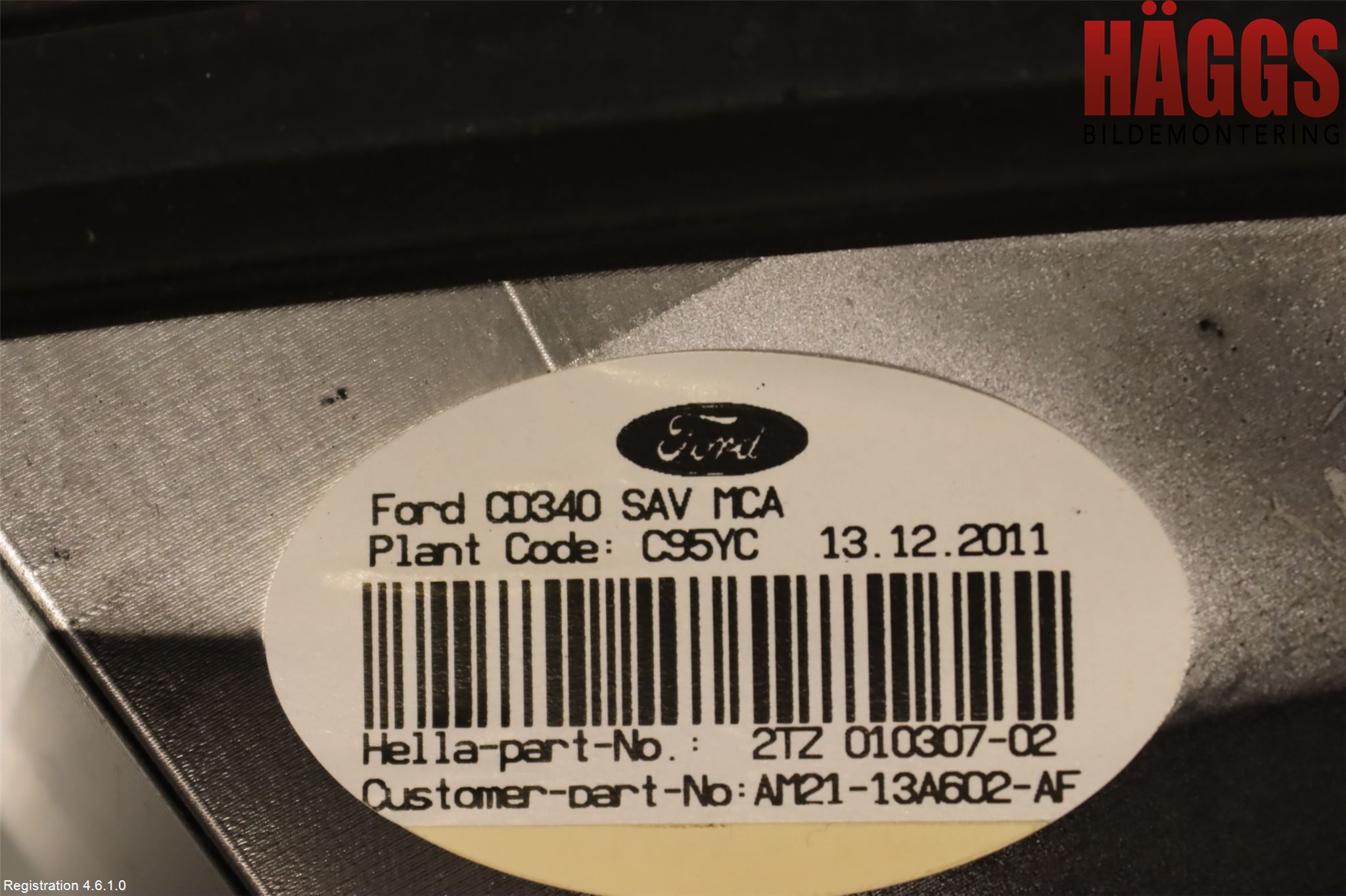 Ford S-MAX 06-15 Bakljus Lucka Hö