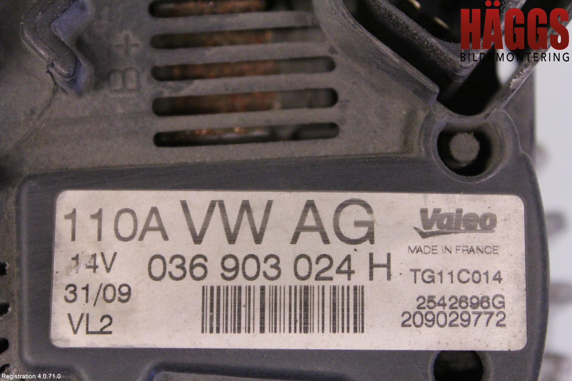 Volkswagen VW POLO 10-17 Generator