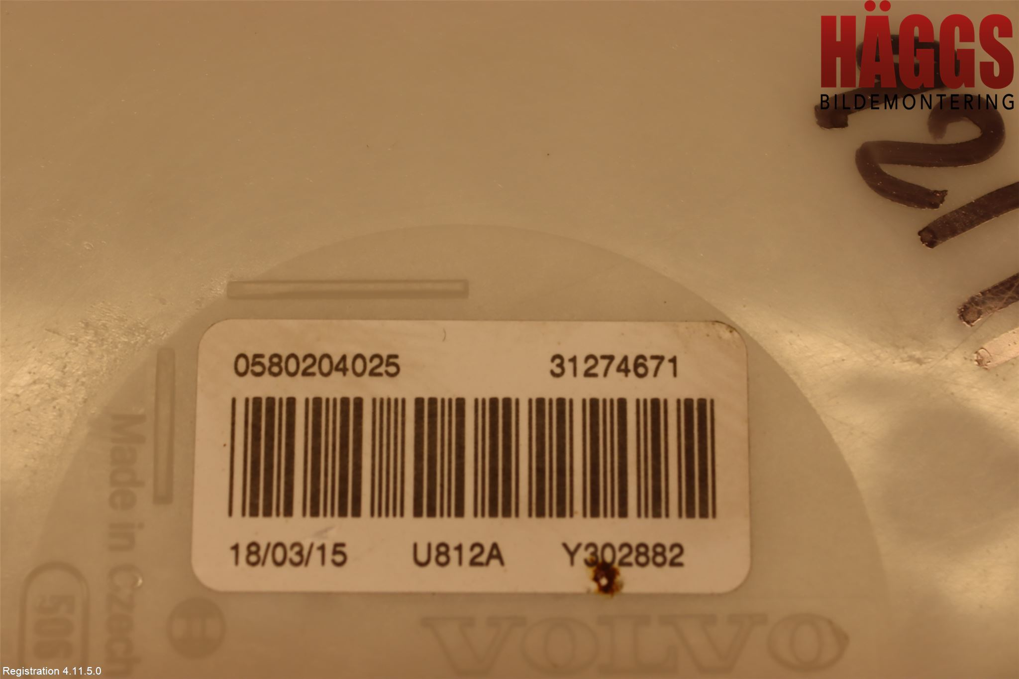 Volvo V60 14-18 Givare Tank