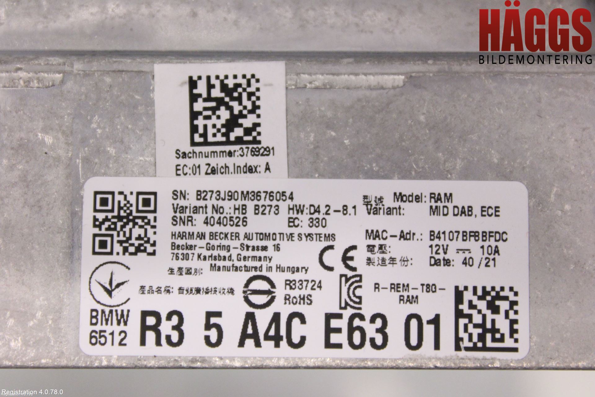 BMW 3 G20/G21/G80/G81 19- Radio