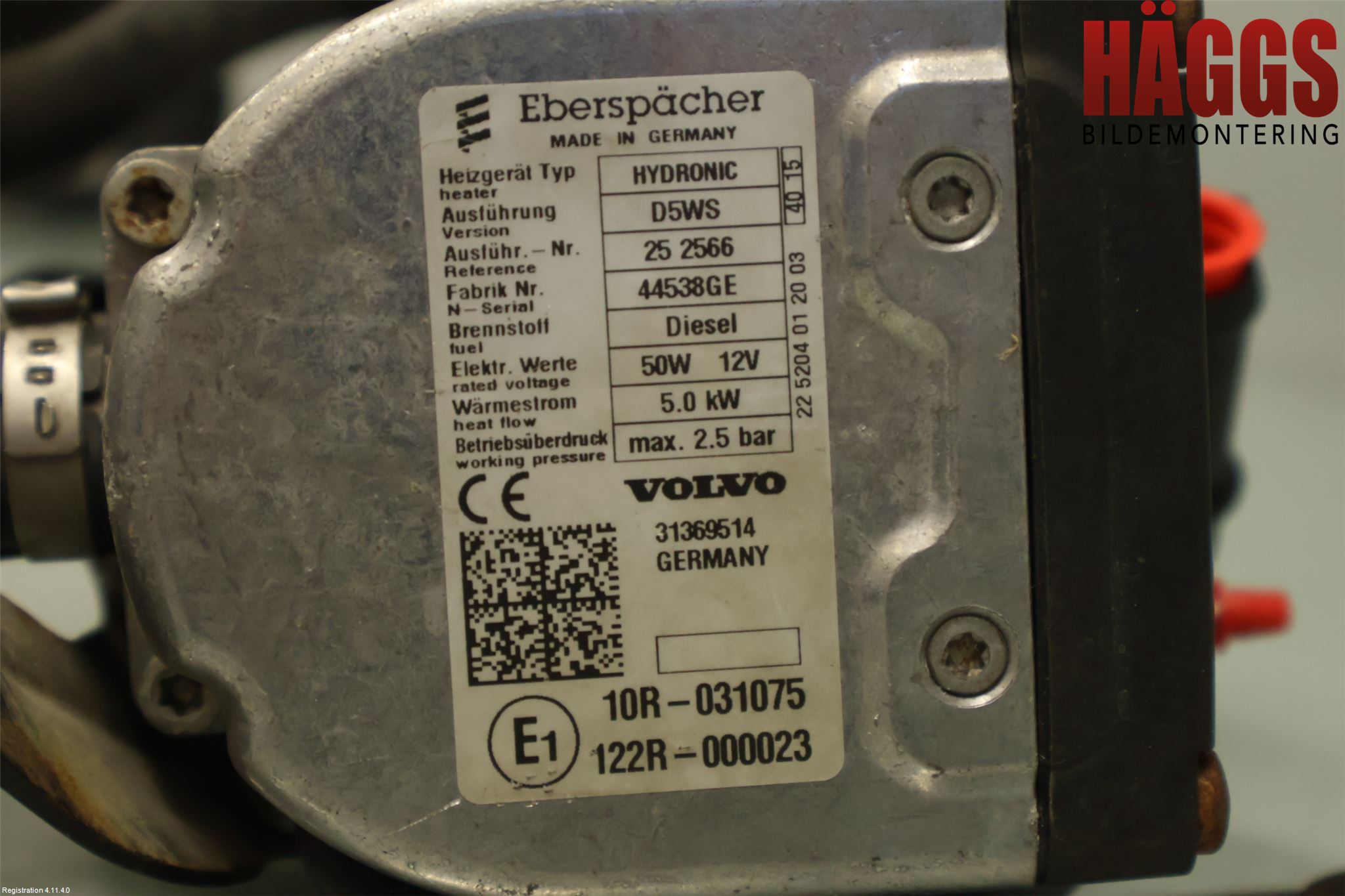 Volvo V40 12-19 Dieselvärmare
