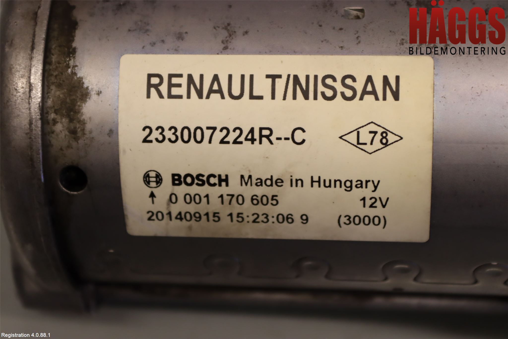 Renault MEGANE III 09-15 Startmotor Diesel