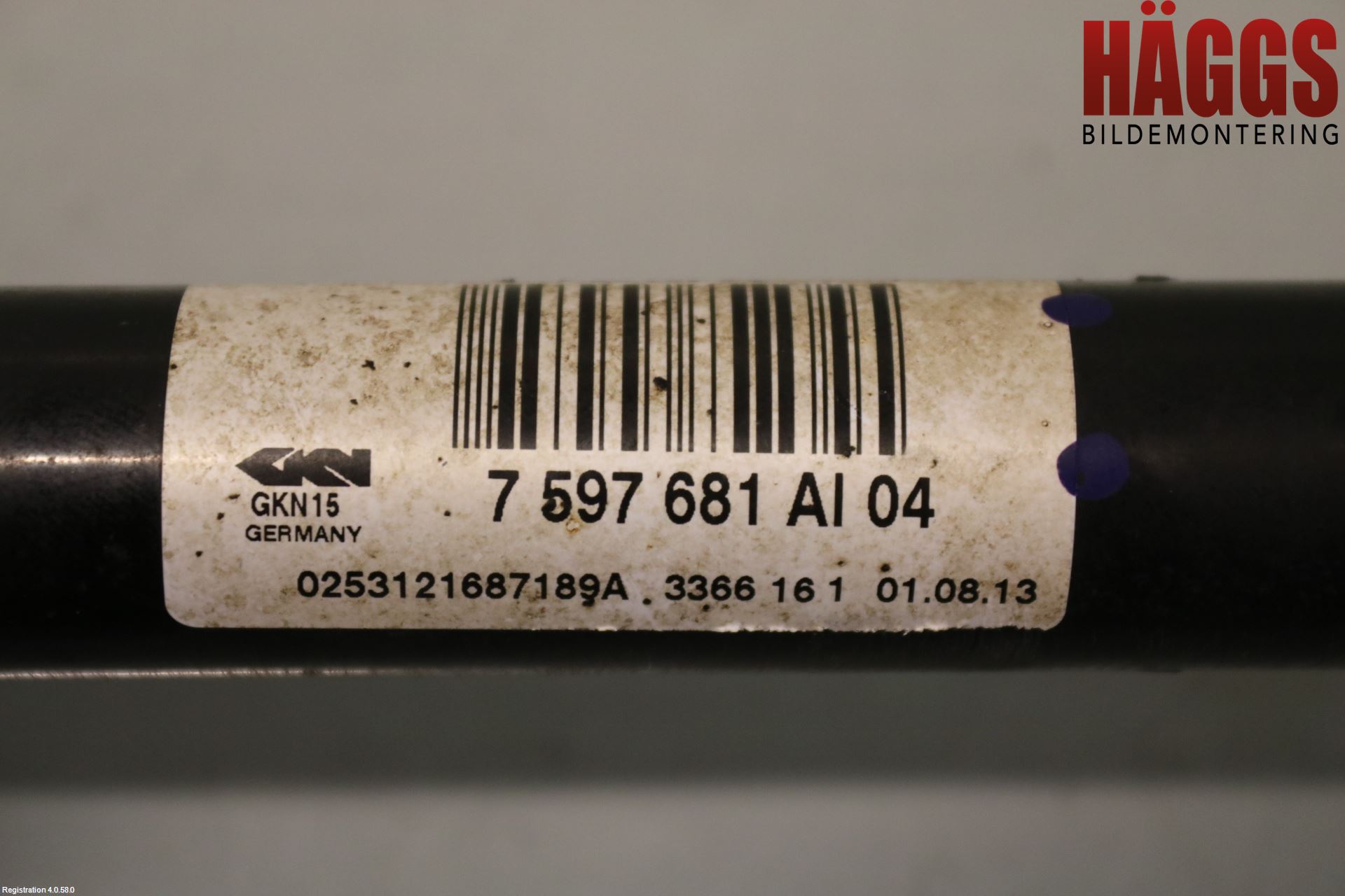 BMW 3 GT F34 13-19 Drivaxel Bak Vänster