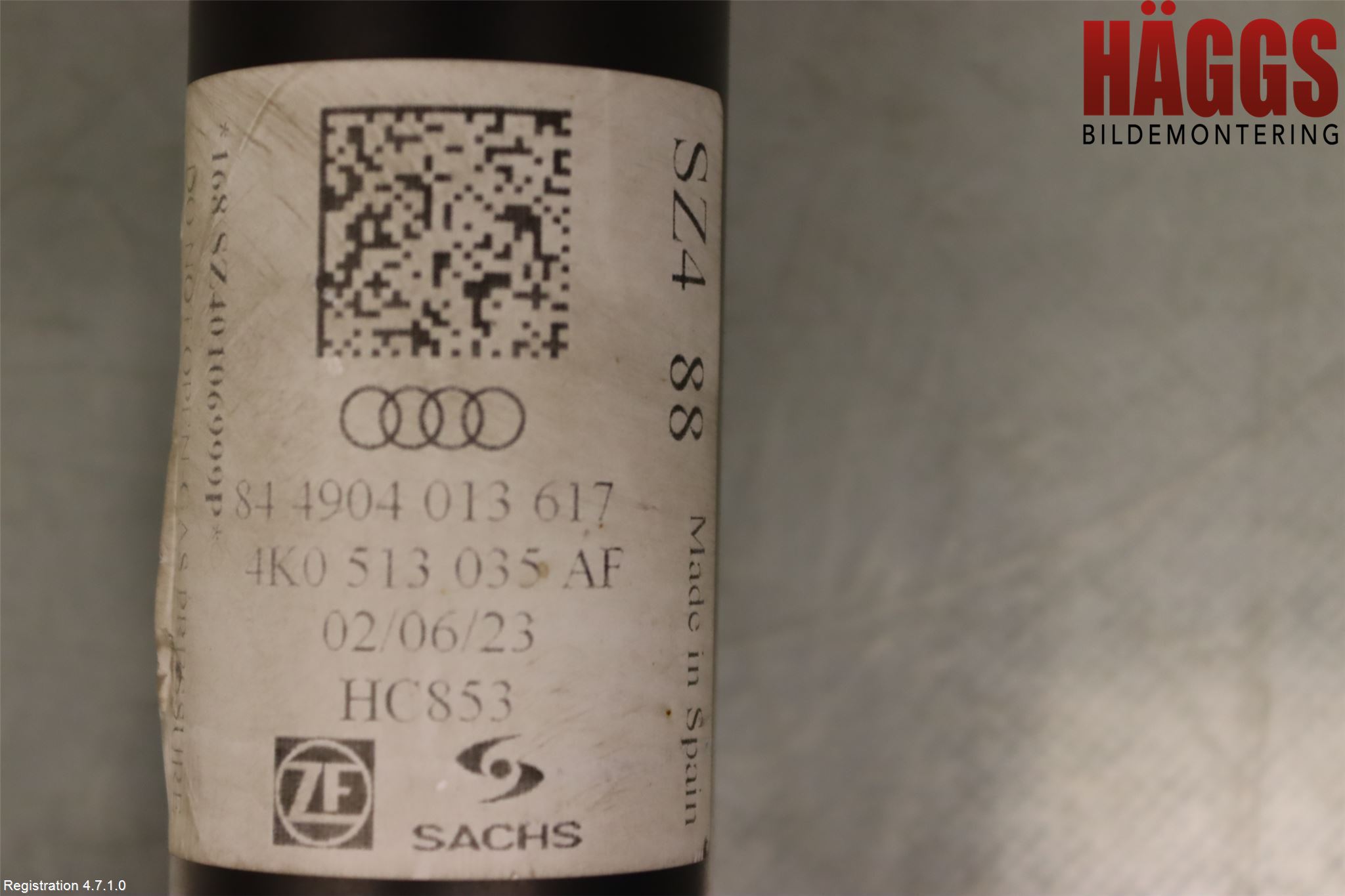 Audi A6/S6 E-TRON 24- Stötdämpare Bak