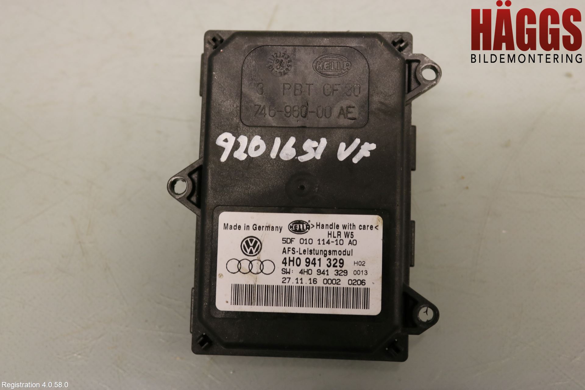 Skoda SUPERB 16-24 Styrenhet Strålkastare