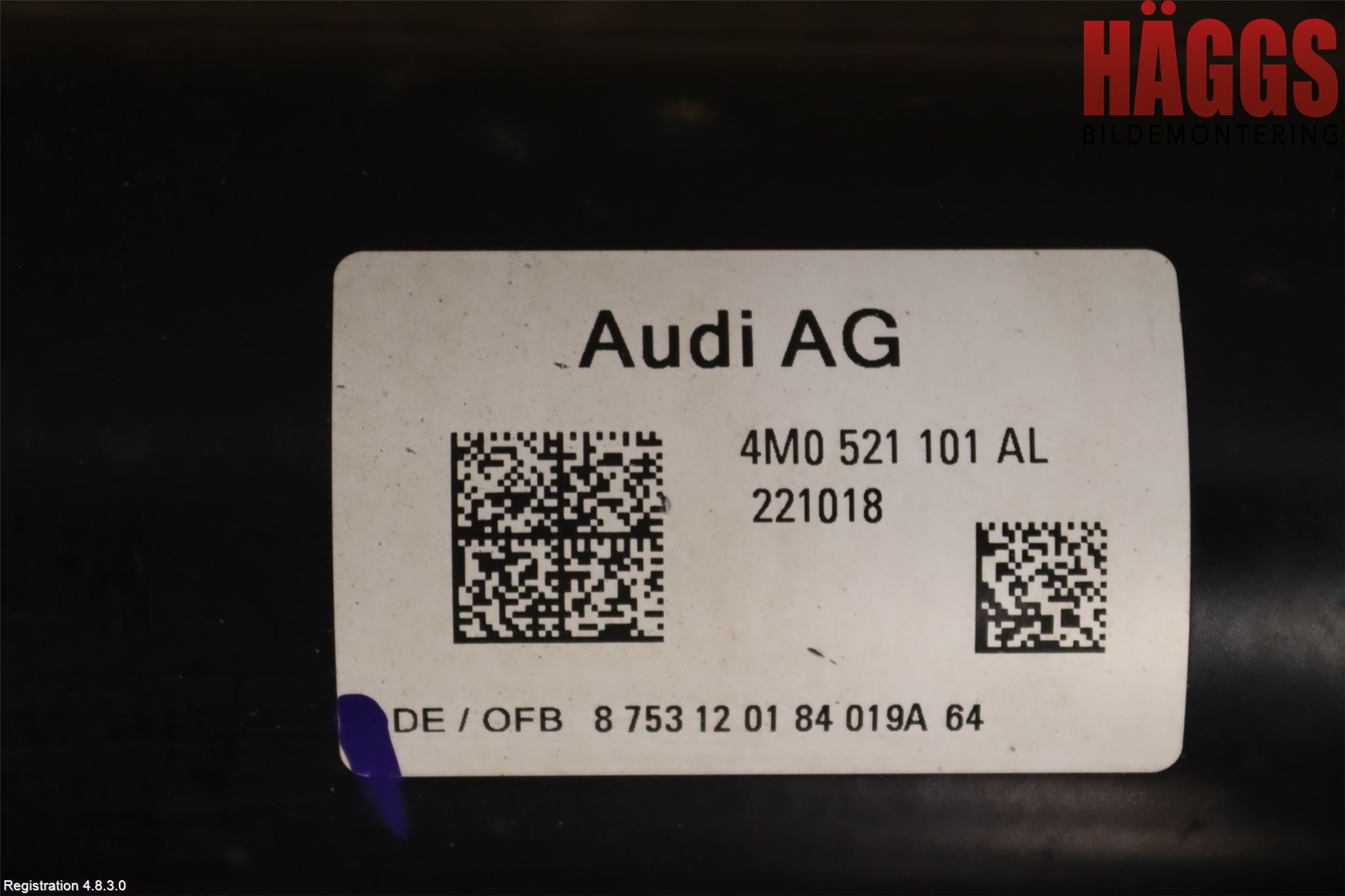 Audi Q8/SQ8 4M 19- Mellanaxel Komp
