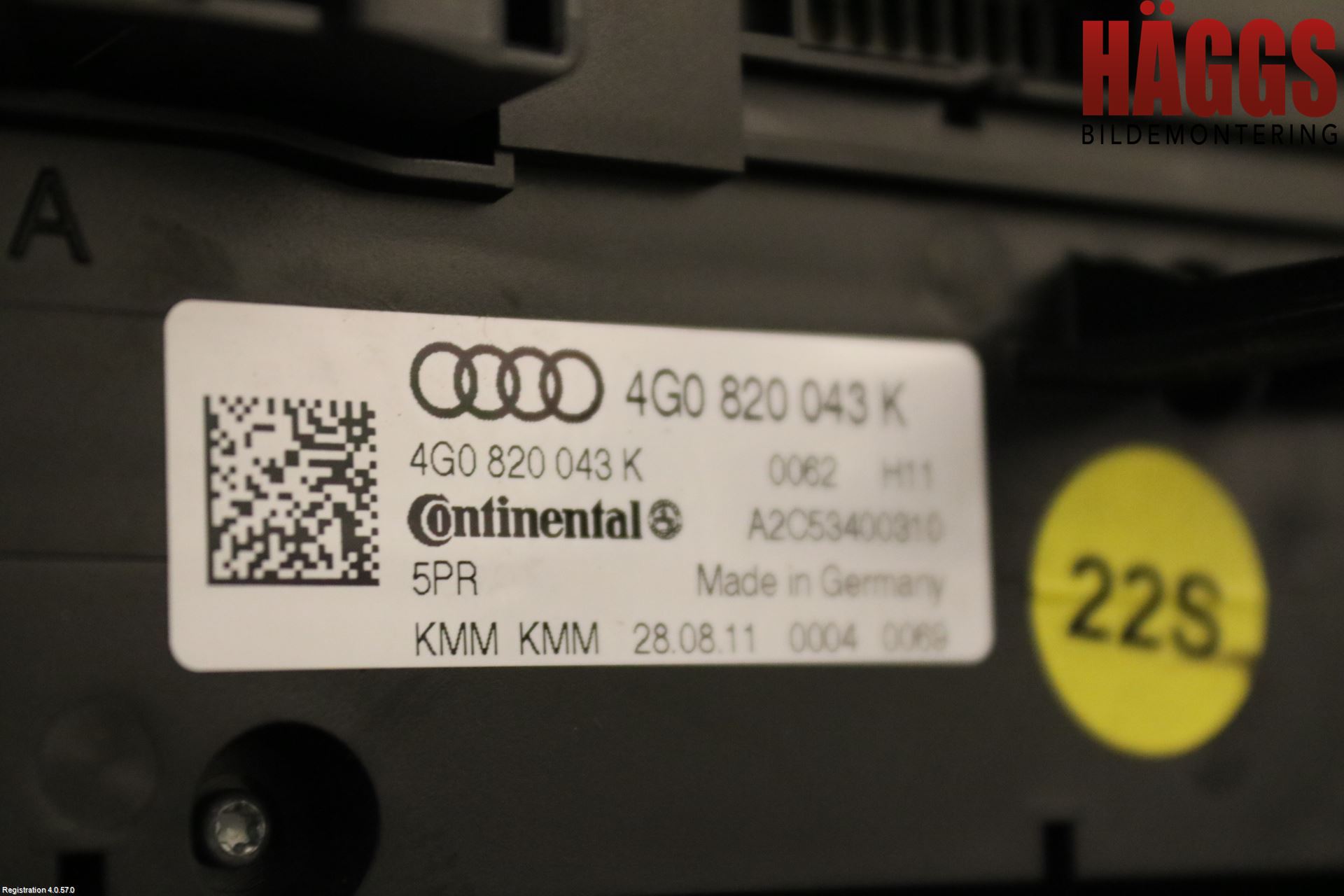 Audi A6/S6 4G 11-18 Ac Styrenhet Ac Manöveren