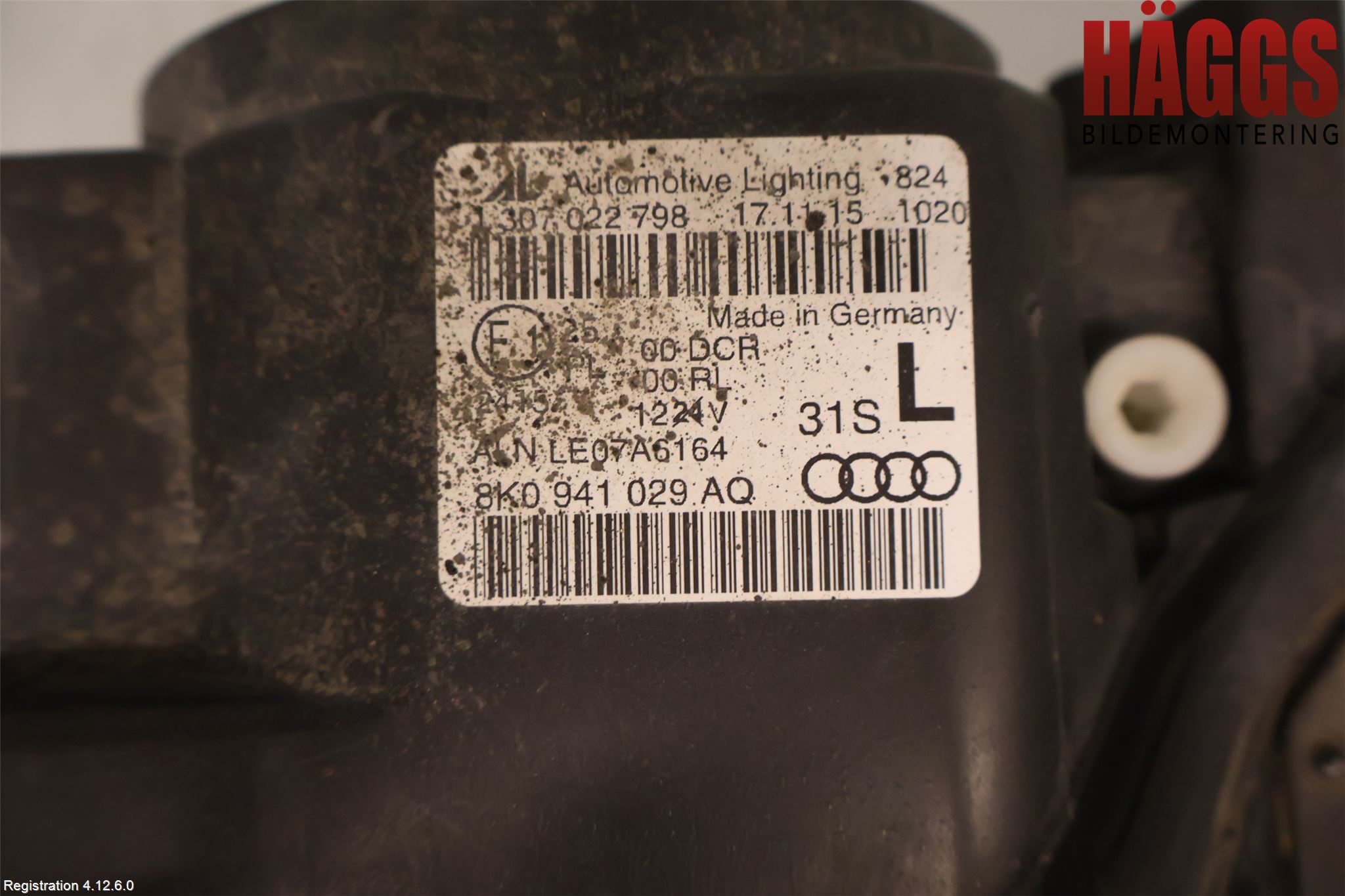 Audi A4/S4 08-11 Strålkastare Vänster