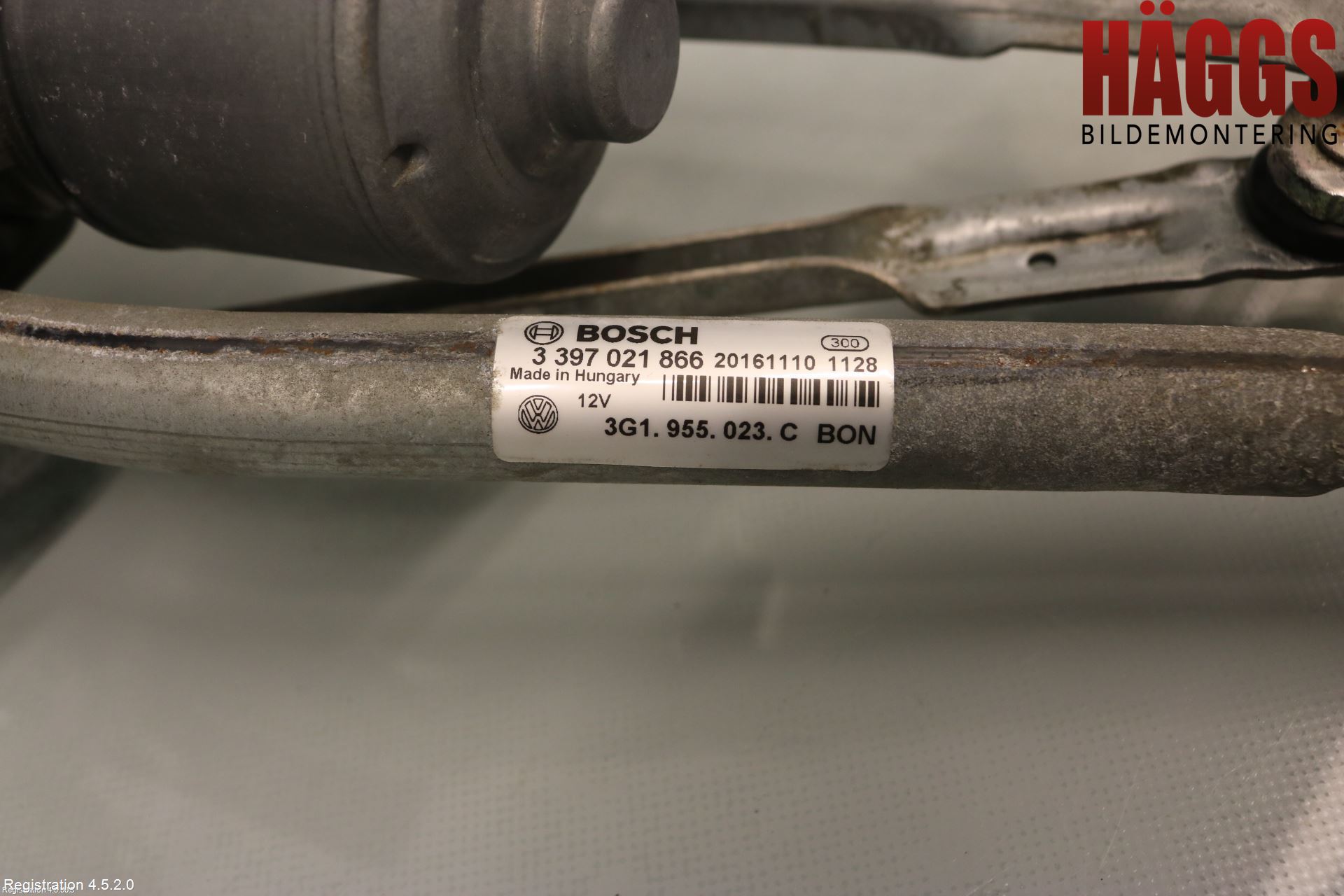 Volkswagen VW PASSAT 15-19 Torkarmotor Vindruta