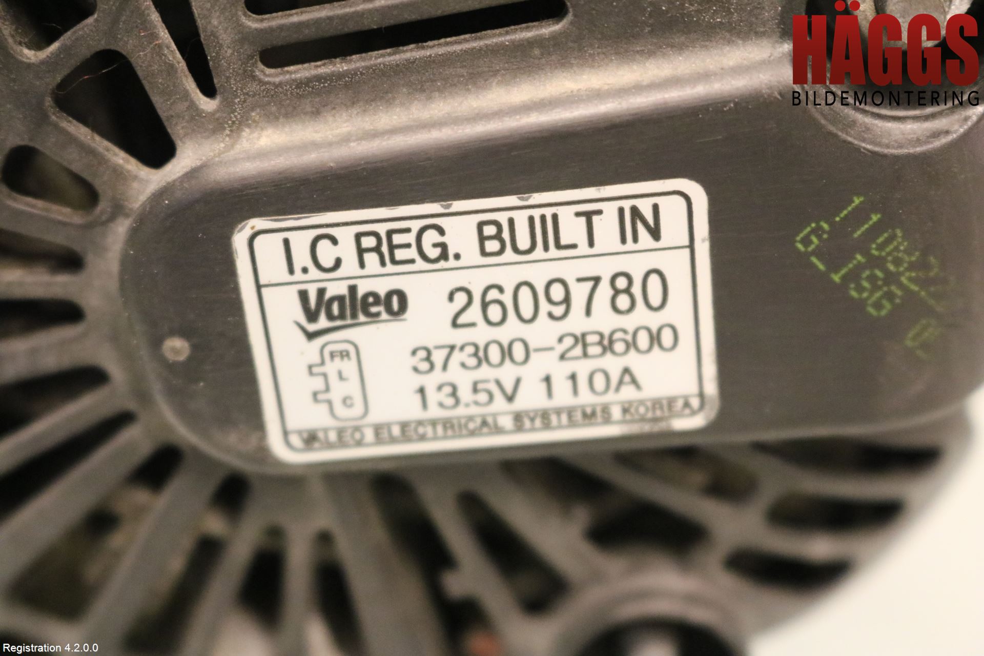 Kia SPORTAGE (SL) 11-15 Generator