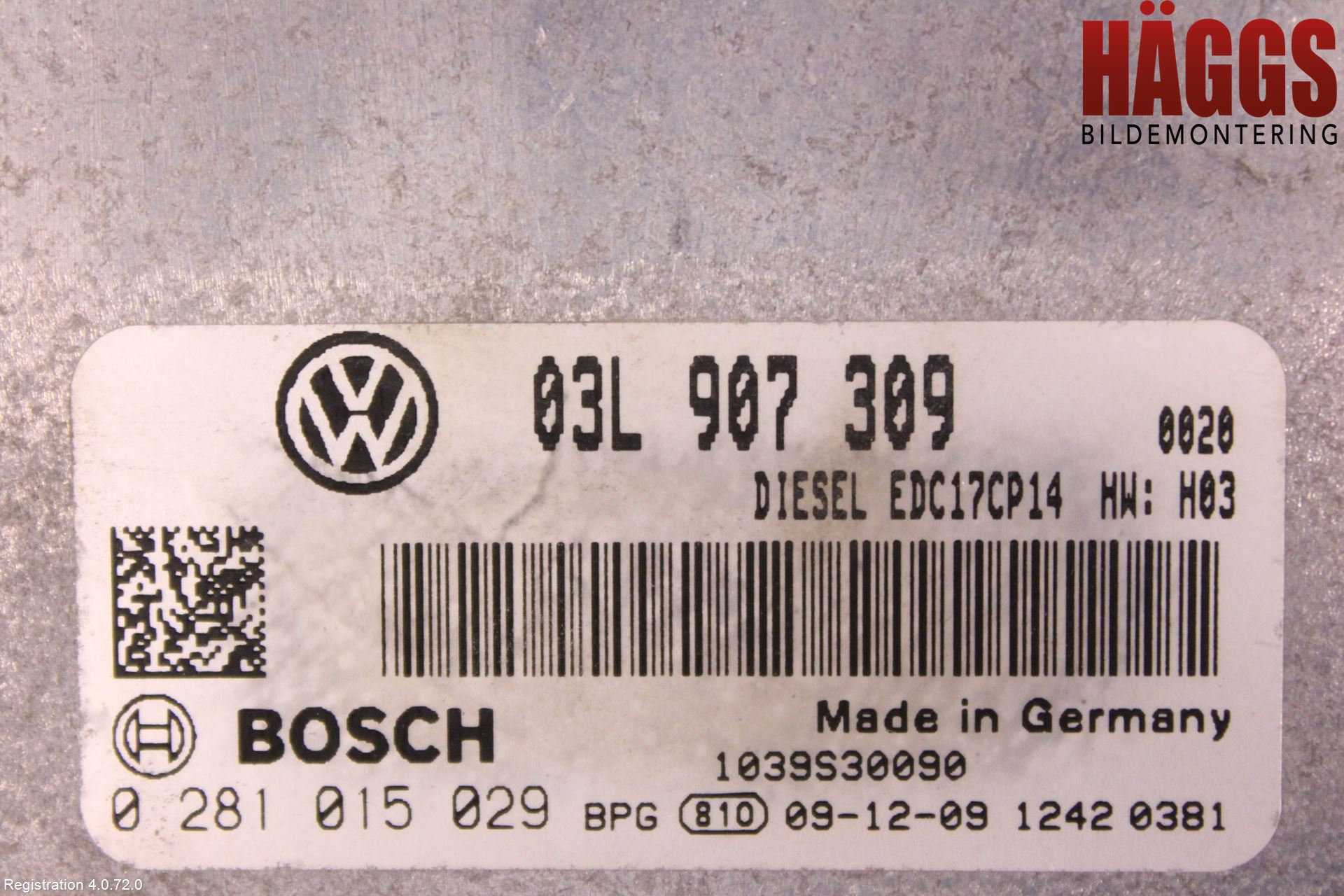Volkswagen VW PASSAT 05-11 Styrenhet Inspump Diesel