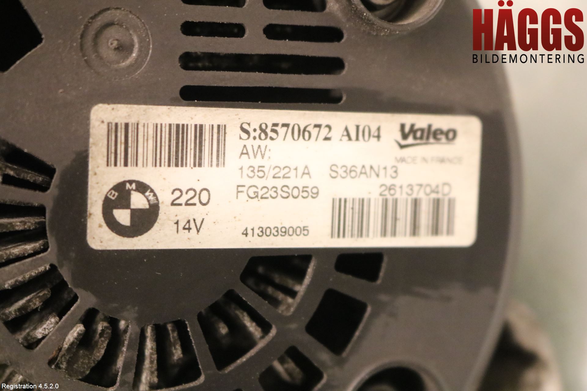 BMW 5 F10/F11/F18 09-17 Generator