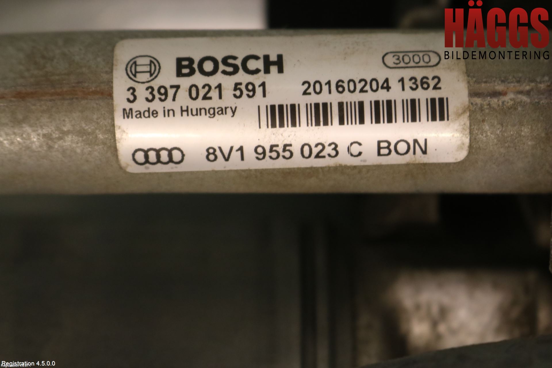 Audi A3/S3 8V 13-20 Torkarmotor Vindruta