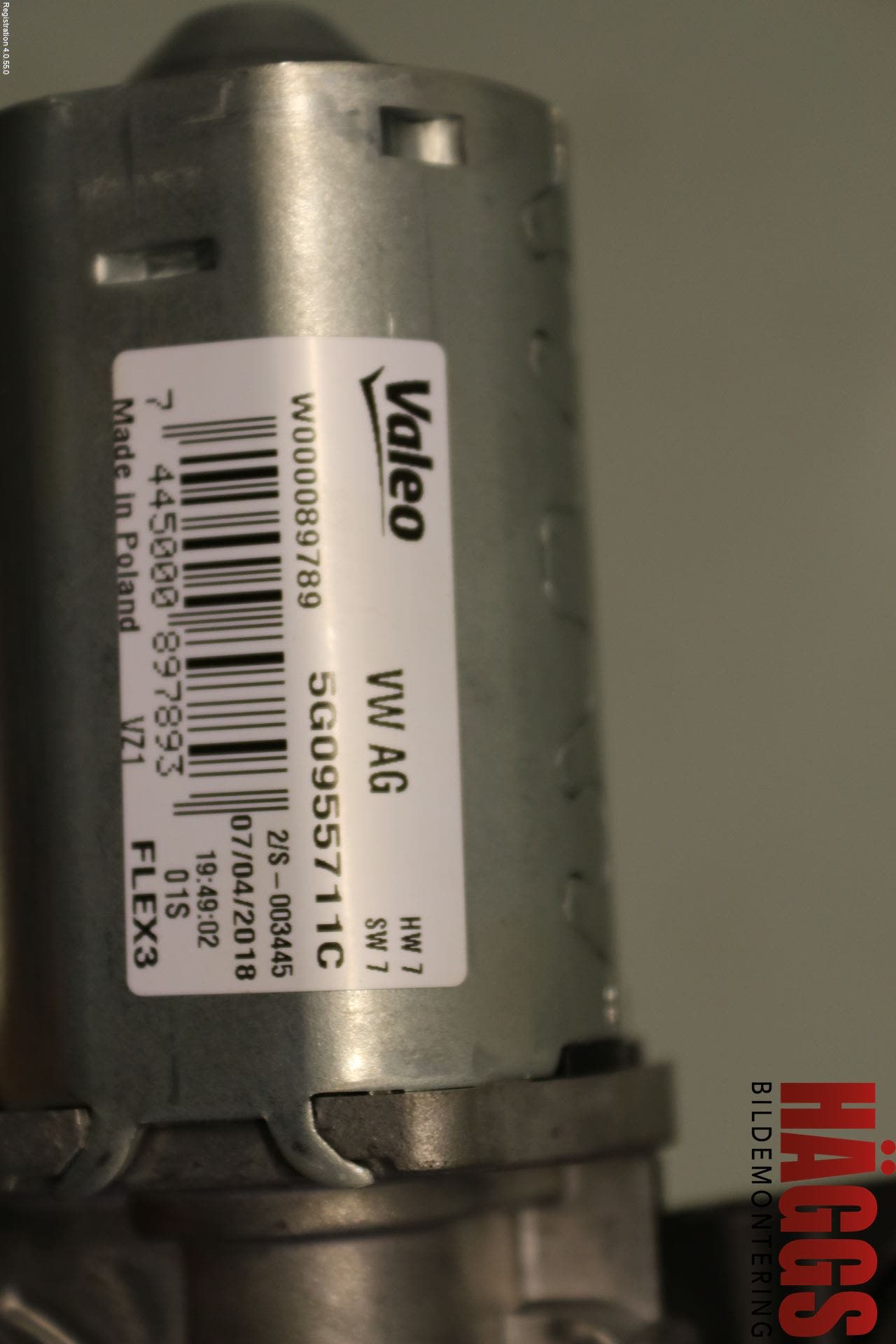 Volkswagen VW GOLF / E-GOLF VII 13-20 Torkarmotor Baklucka