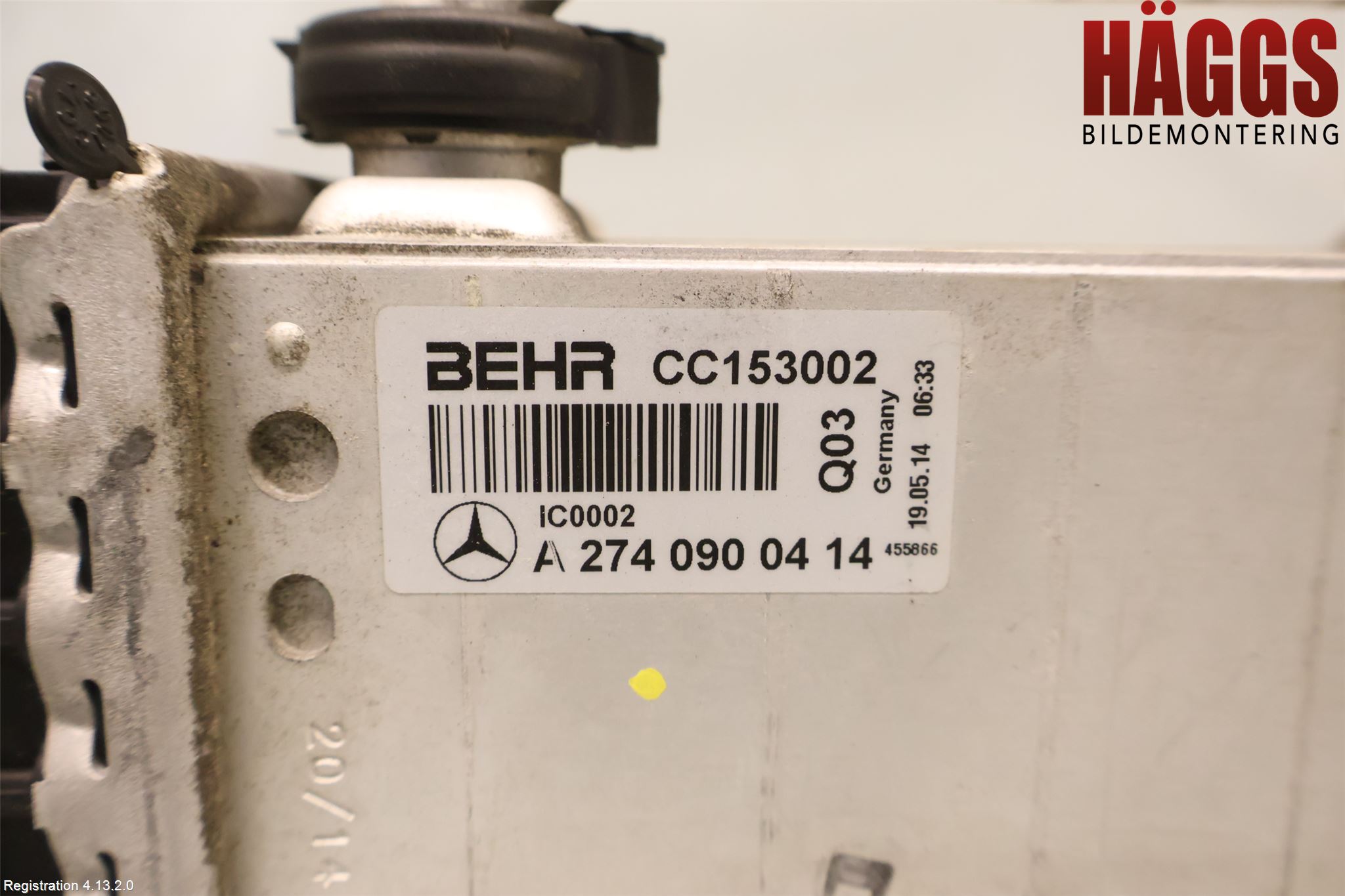 Mercedes-Benz MB C-KLASS (W205) 14-21 Laddluft-Intercooler Kyl
