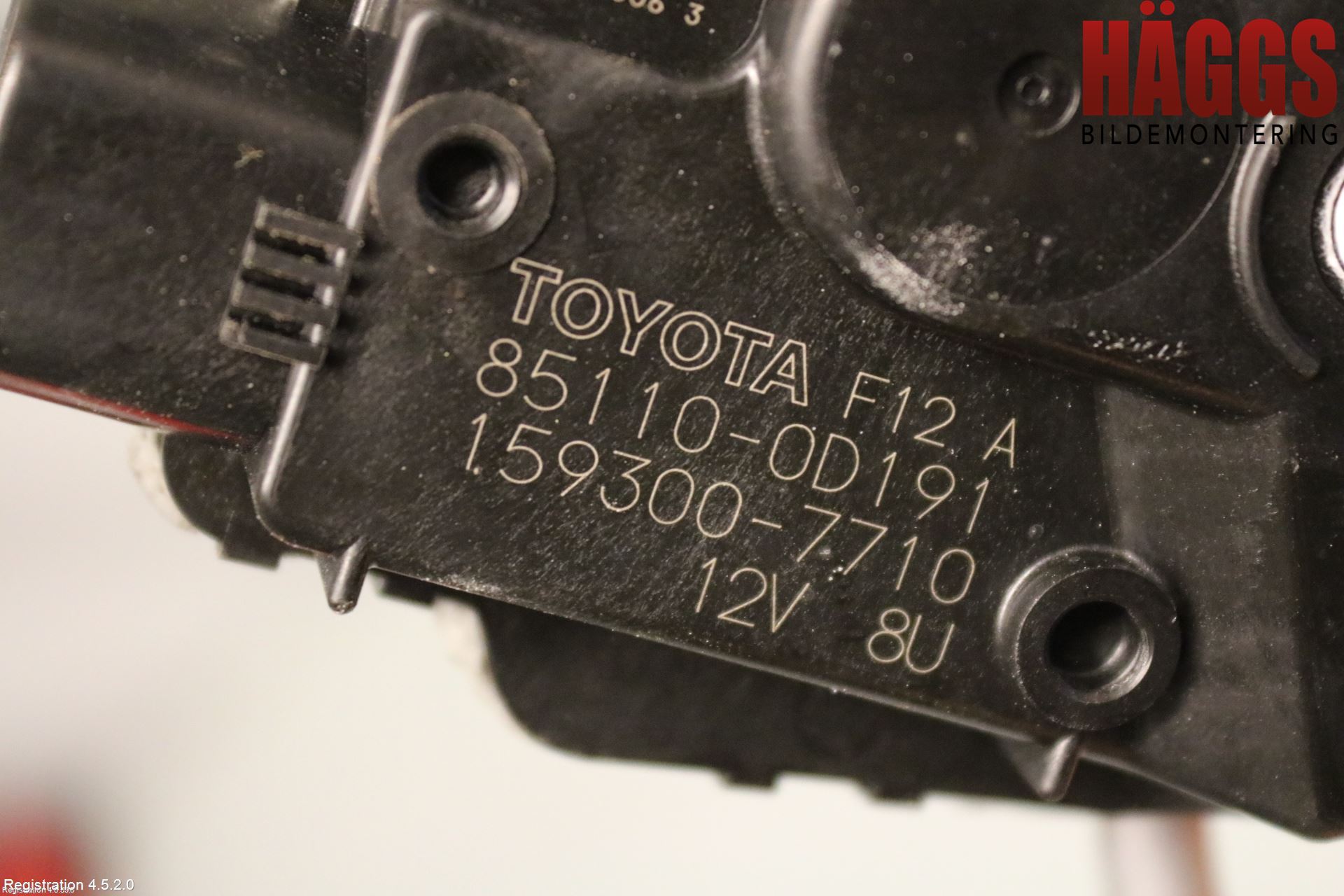 Toyota YARIS XP130 15-20 Torkarmotor Vindruta