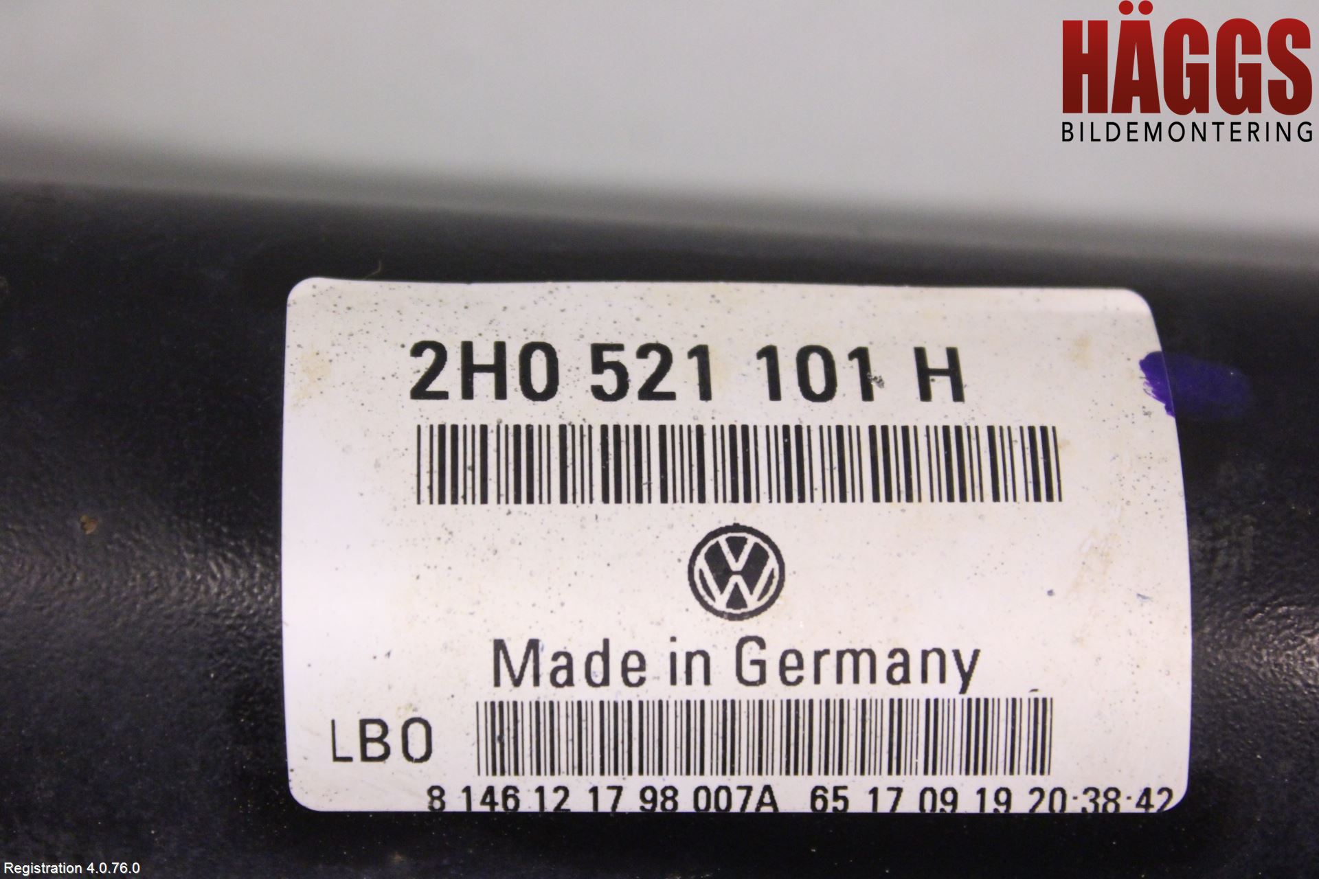 Volkswagen VW AMAROK 2H 10-22 Mellanaxel Främre 4Wd