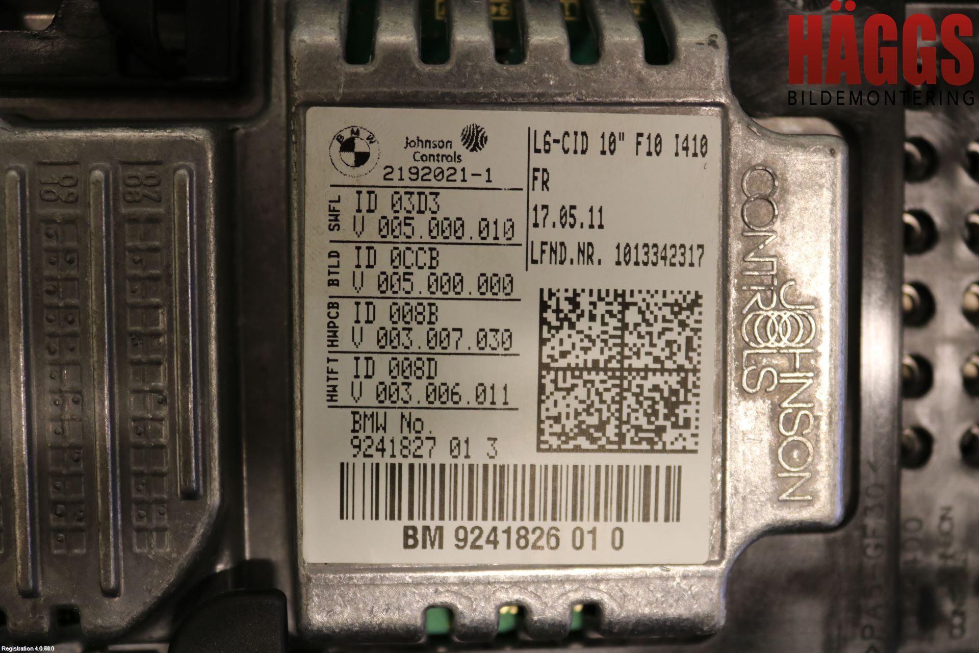 BMW 5 F10/F11/F18 09-17 Bildskärm