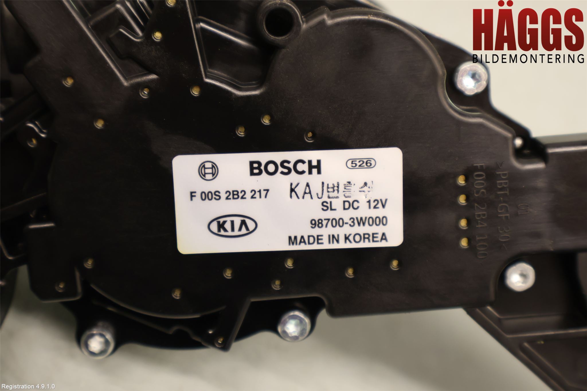 Kia SPORTAGE (SL) 11-15 Torkarmotor Baklucka