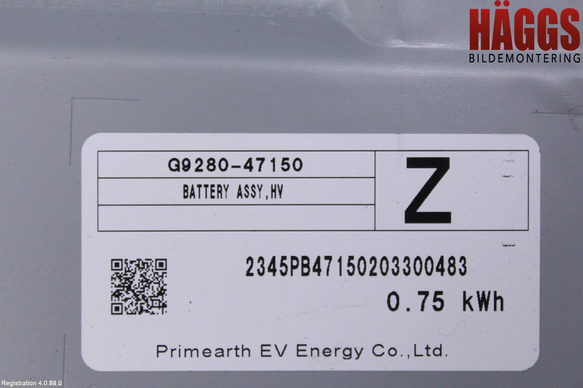 Toyota COROLLA 19- Batteri Högspänning