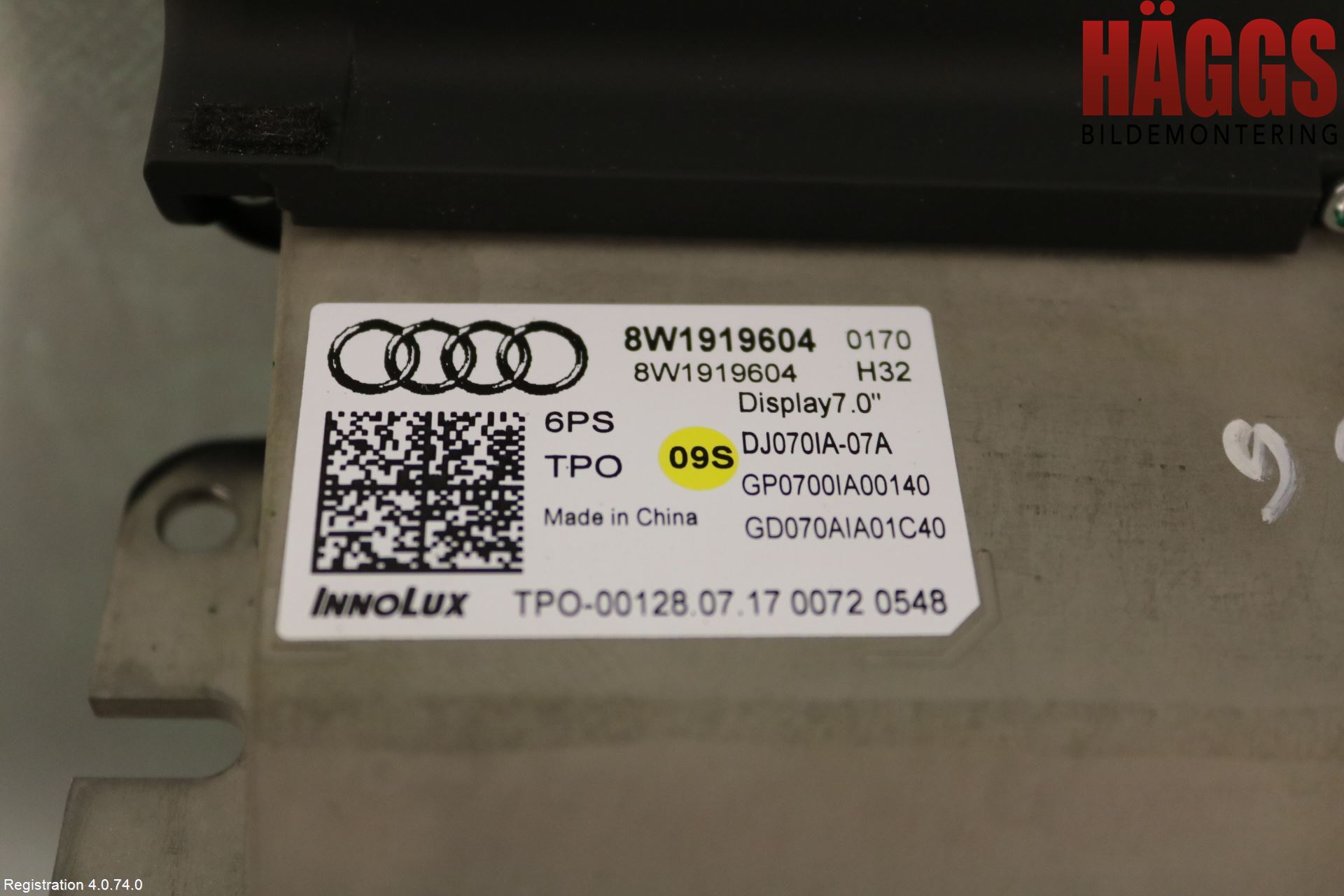 Audi A4/S4 B9 16-19 Multifunktionsdisplay