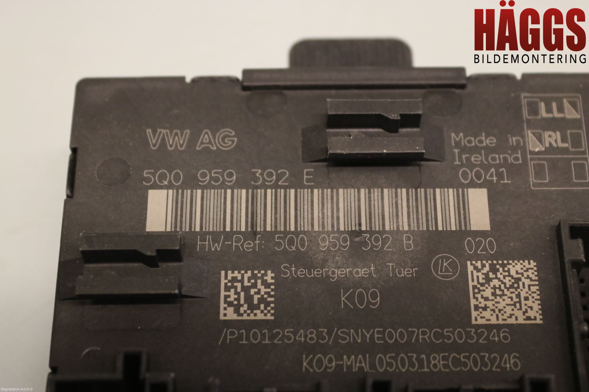 Volkswagen VW GOLF / E-GOLF VII 13-20 Styrenhet Dörr