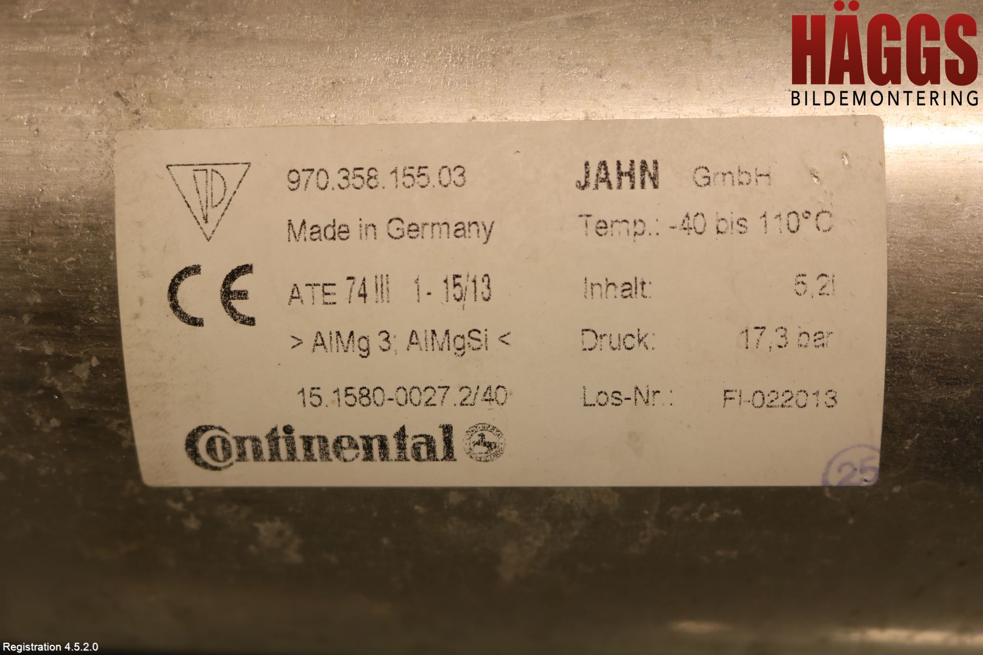 Porsche PANAMERA 09- Nivå/Luftförändring Trycktank
