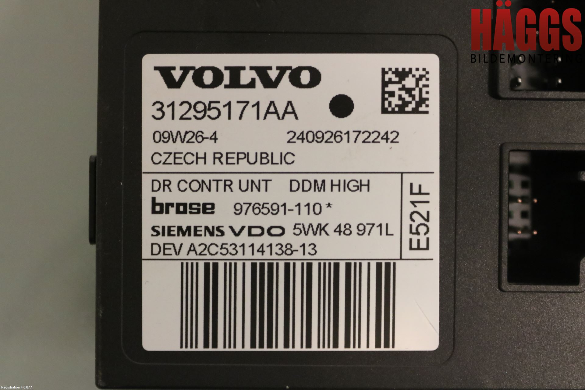 Volvo C30 07-10 Fönsterhissmotor
