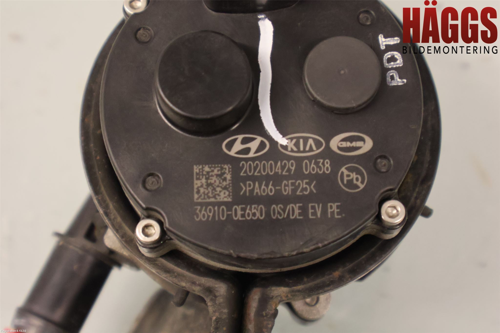 Kia NIRO (DE) 17-22 Värme Cirkulationspump