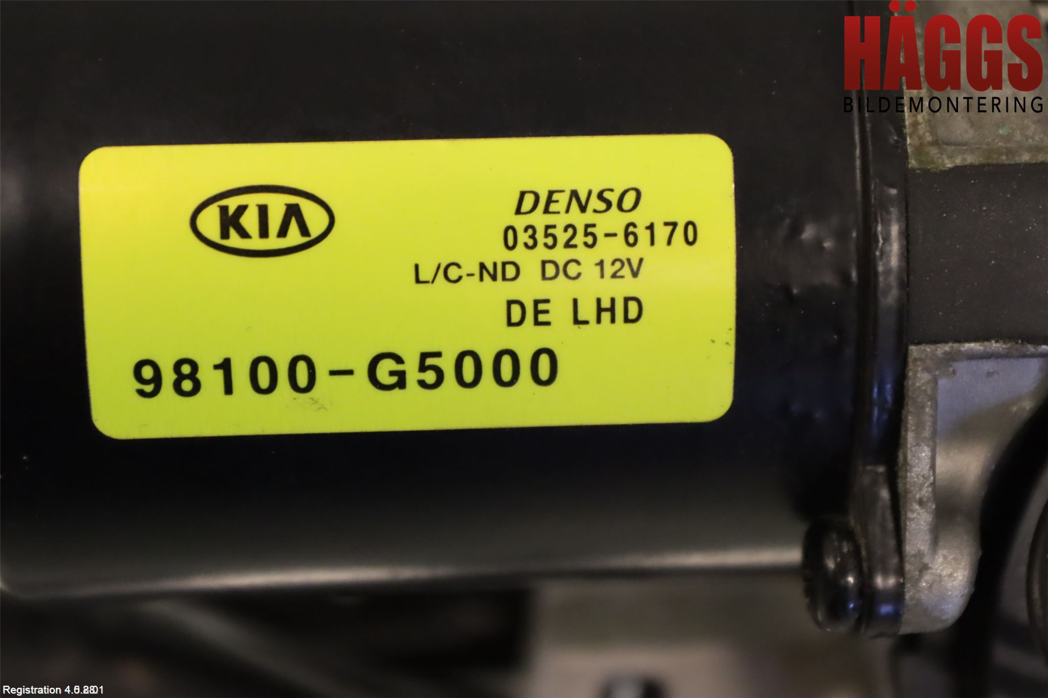 Kia NIRO (DE) 17-22 Torkarmotor Vindruta