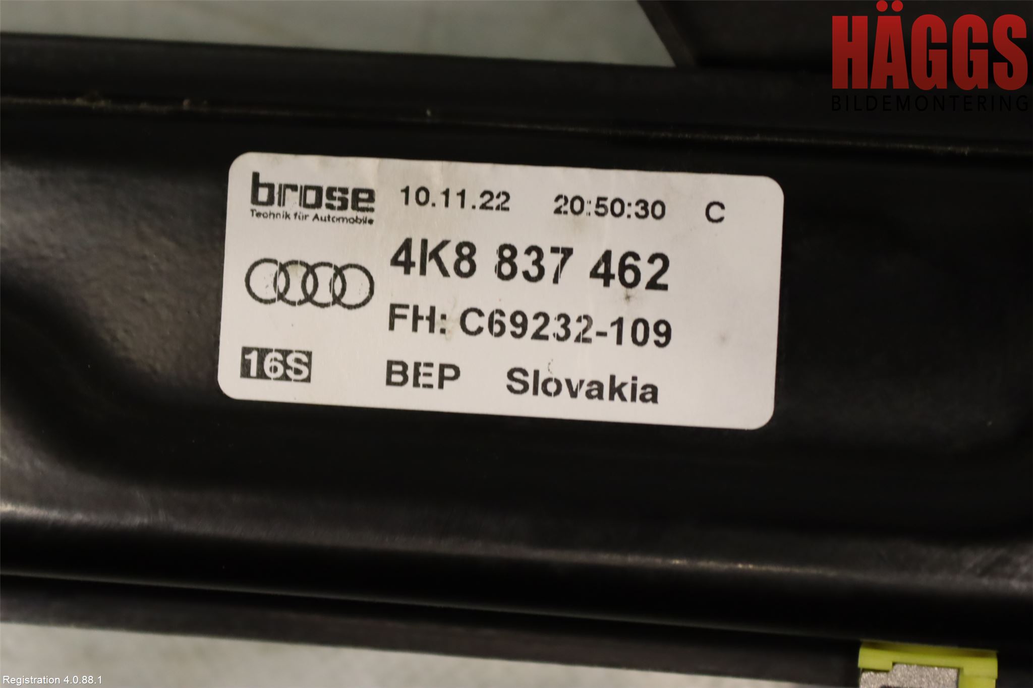 Audi A7 Sportback 4K 18- Fönsterhissmekanism