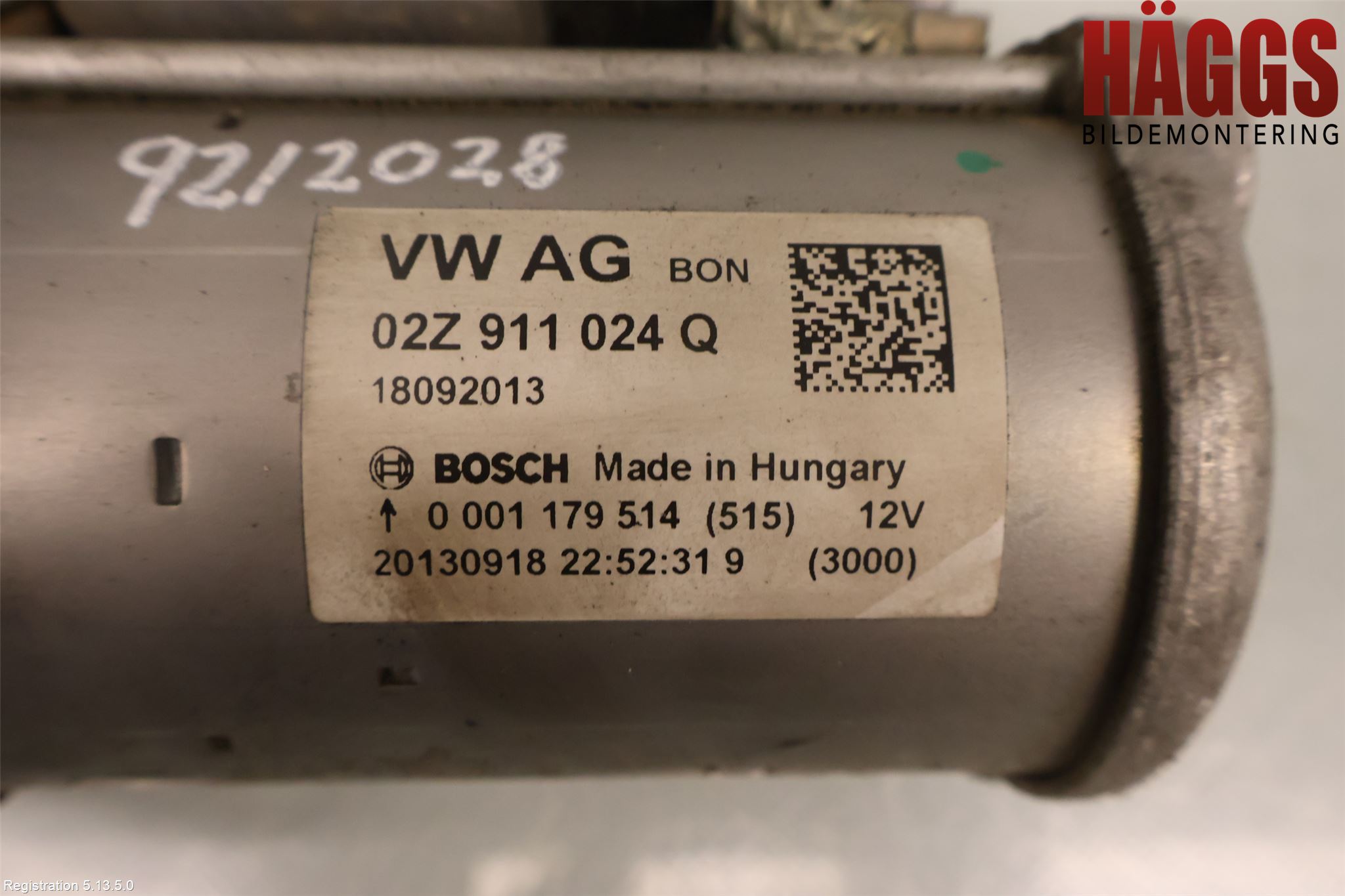 Volkswagen VW GOLF / E-GOLF VII 13-20 Startmotor