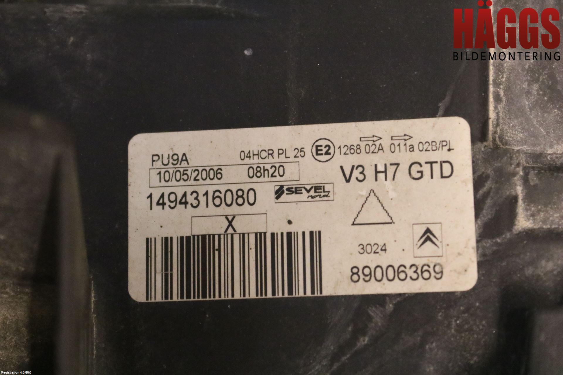 Citroen C8 Strålkastare Vänster