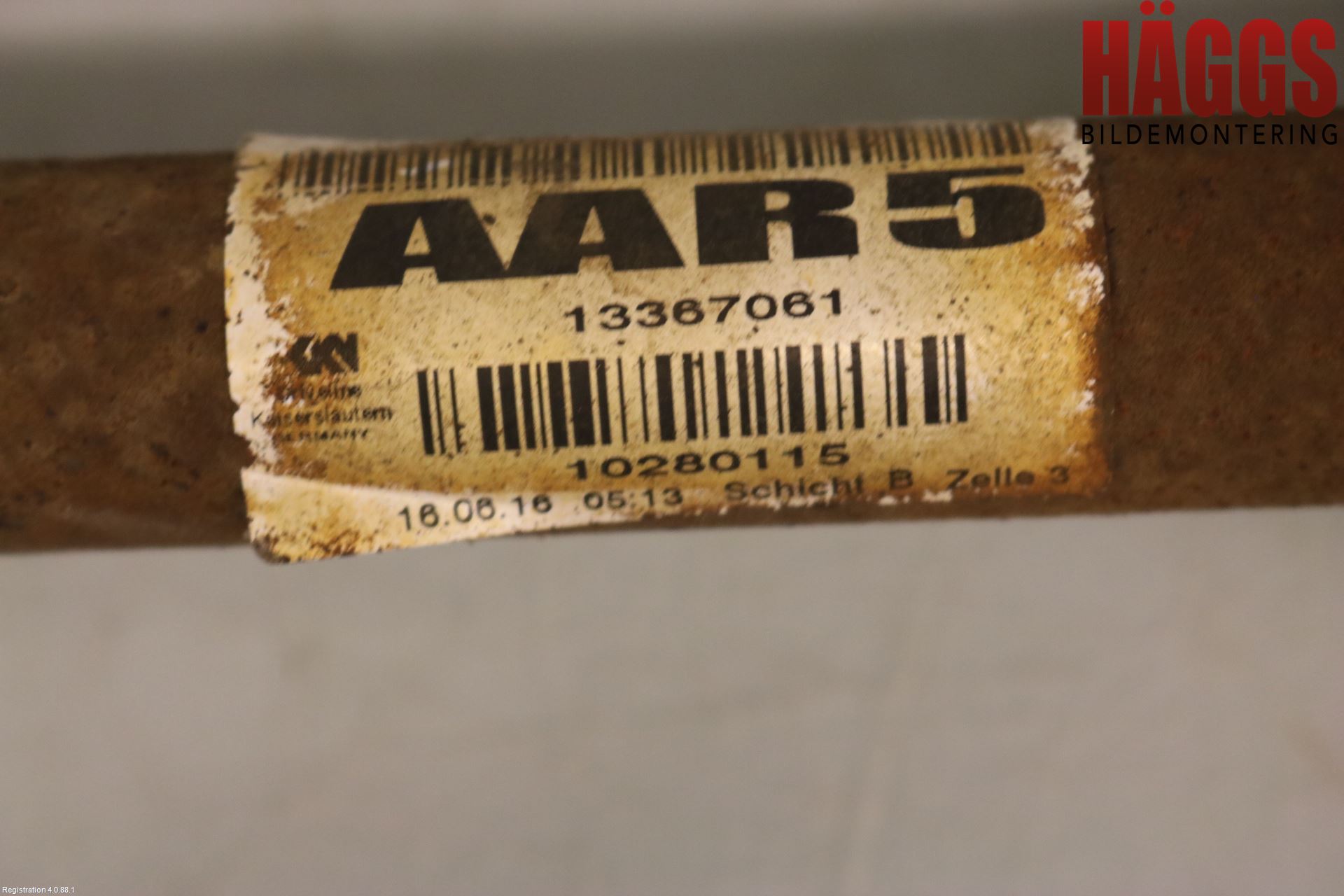 Opel ASTRA K 16-22 Drivaxel Fram Vänster