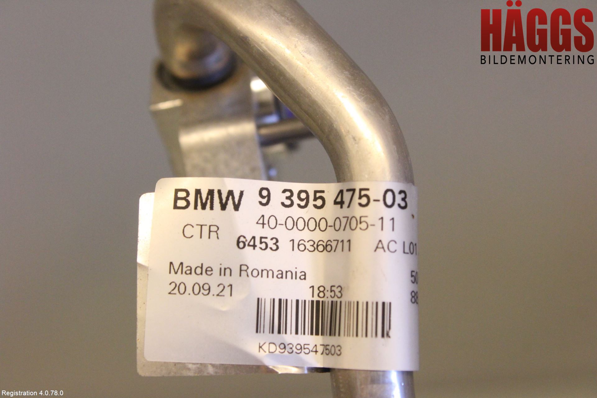 BMW 3 G20/G21/G80/G81 19- Ac Slang-Rör