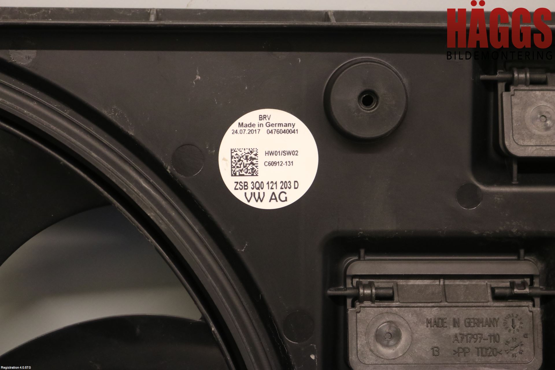 Volkswagen VW PASSAT 15-19 Kylfläktkåpa