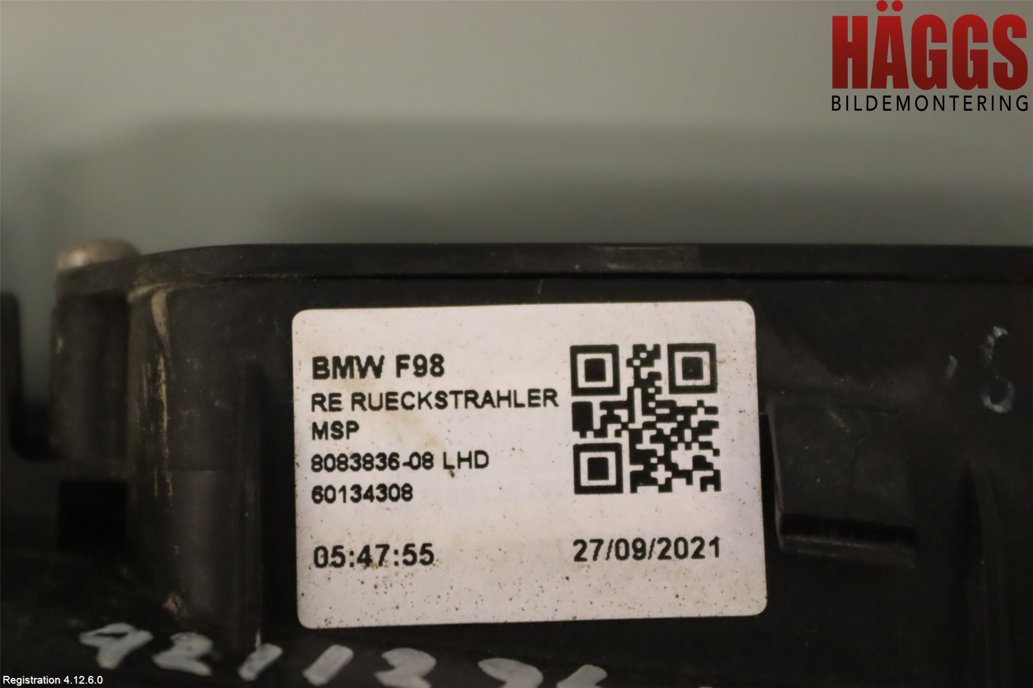 BMW X4 G02 18- Dimljus/Reflex Bak
