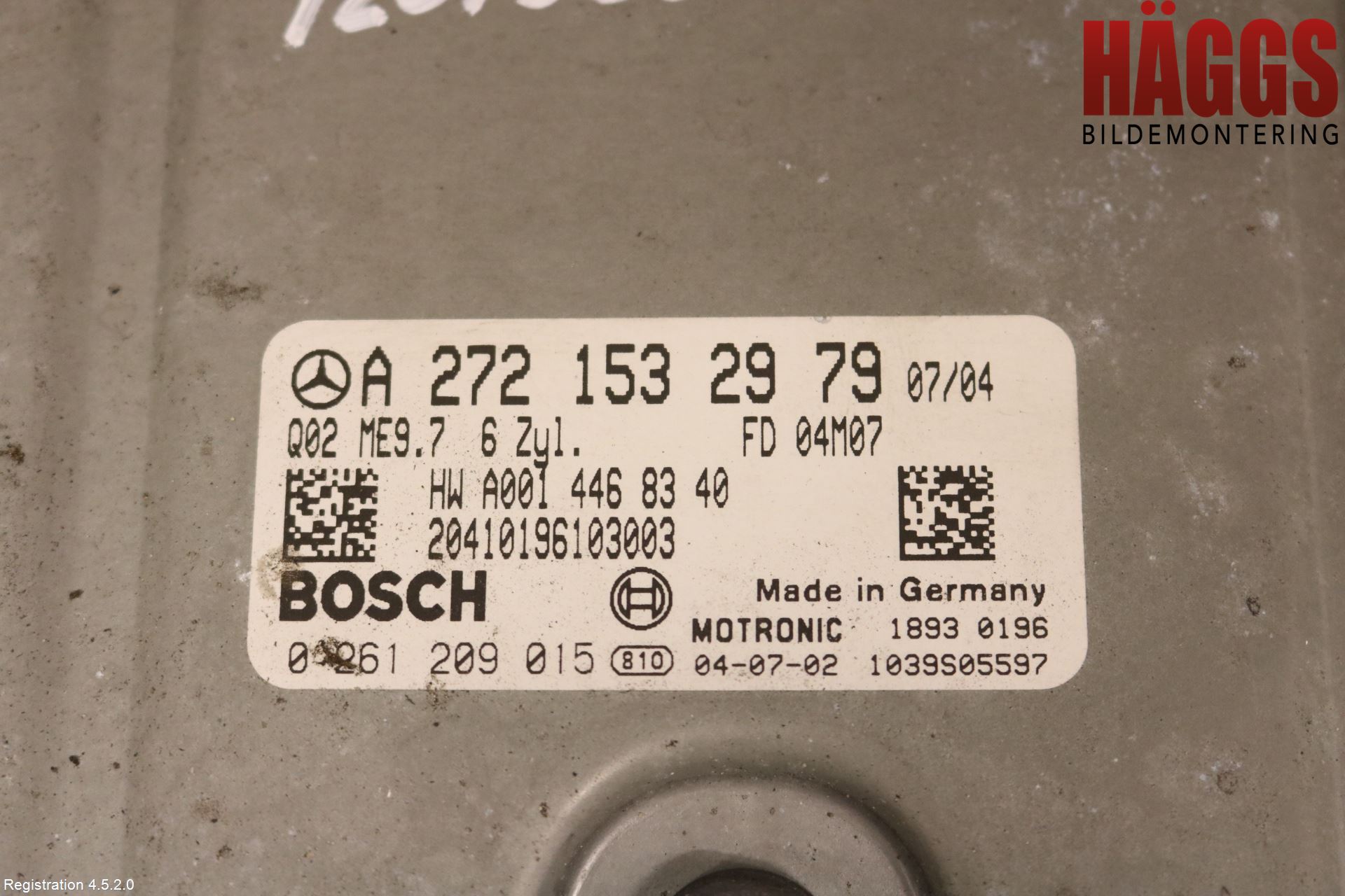 Mercedes-Benz MB SLK 200-350 (R171) 05-11 Styrenhet Insprut Bensin
