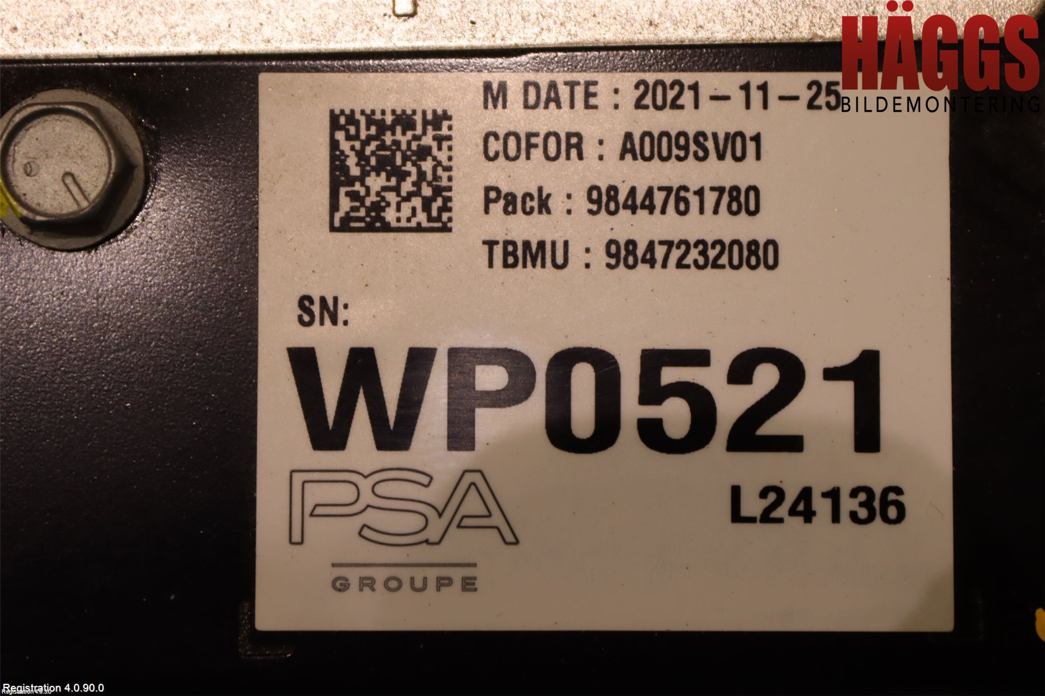 Citroen C5 X CROSSOVER 22- Batteri Högspänning