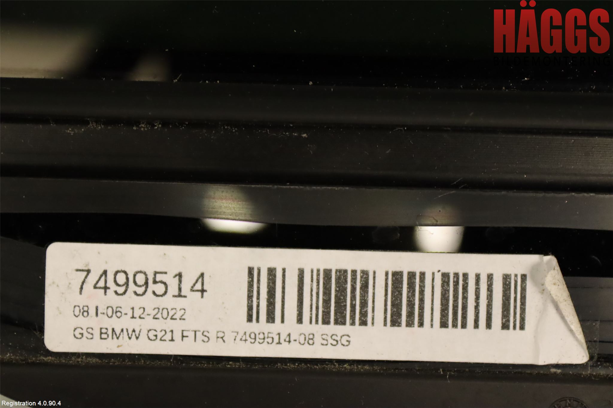 BMW 3 G20/G21/G80/G81 19- Dörruta Bak Lilla Hö