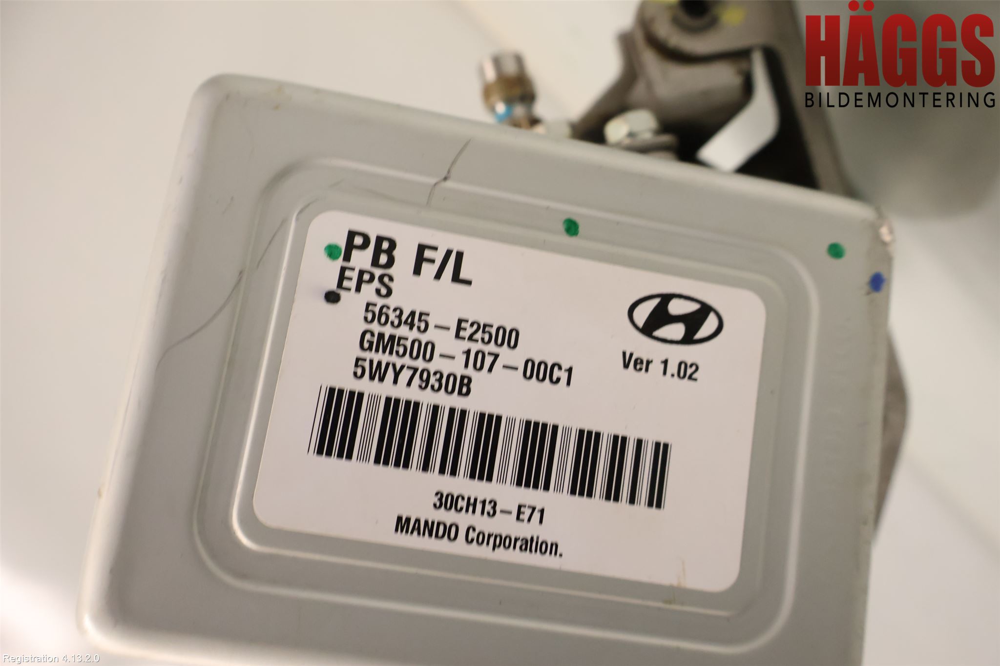 Hyundai i20 PB 09-14 Rattaxelagg Med Inb Servo